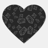 Kristalle Herz-Aufkleber (Vorderseite)