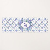 Kristalle in blau Lila und grün Yogamatte (Vorderseite (Horizontal))