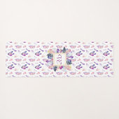 Kristalle in Rosa und Blau Yogamatte (Rückseite (Horizontal))