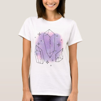 Kristalle mit lila Hintergrundhemd T-Shirt