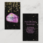 *~* Kristalle Mondgoldstars Kosmos Astrologie Visitenkarte (Vorne/Hinten)