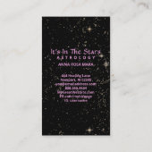 *~* Kristalle Mondgoldstars Kosmos Astrologie Visitenkarte (Rückseite)