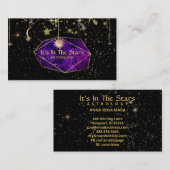 *~* Kristalle Mondstars Kosmos Astrologie Visitenkarte (Vorne/Hinten)