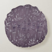 Kristalle Rundes Kissen (Rückseite)