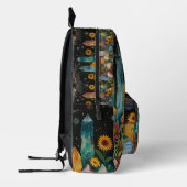 Kristalle und Blume Bedruckter Rucksack (Links)