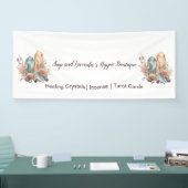 Kristalle und Blume Ihr Firmenname Banner (Messe)