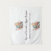 Kristalle und Blume Wandteppich (Vorderseite)