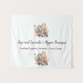 Kristalle und Blume Wandteppich