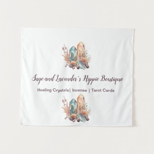 Kristalle und Blume Wandteppich (Vorderseite (Horizontal))