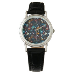 Kristalle und Edelsteine beobachten Armbanduhr