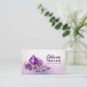 Kristalle und Tarot-/Oracle-Karten Visitenkarte (Stehend Vorderseite)