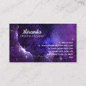 Kristalledelstein-Stein-Stern-Galaxie-Visitenkarte Visitenkarte (Rückseite)