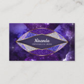 Kristalledelstein-Stein-Stern-Galaxie-Visitenkarte Visitenkarte (Vorderseite)