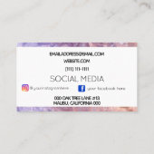 Kristalledelstein Visitenkarte (Rückseite)