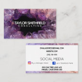 Kristalledelstein Visitenkarte (Vorne/Hinten)