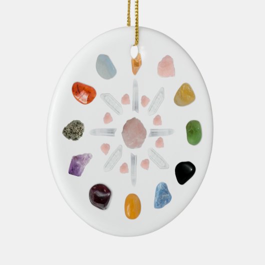 *~* Kristallenergie Edelstone Chakra Keramik Ornament (Rechts)
