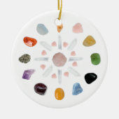 *~* Kristallenergie Edelstone Chakra Keramik Ornament (Vorne)