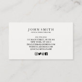 Kristallenergie Heiler Chakra Spirituelle Meditati Visitenkarte (Rückseite)