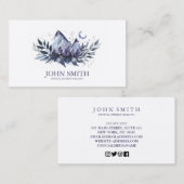 Kristallenergie Heiler Chakra Spirituelle Meditati Visitenkarte (Vorne/Hinten)