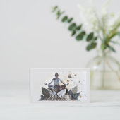 Kristallenergie Heiler Chakra Spirituelle Meditati Visitenkarte (Stehend Vorderseite)