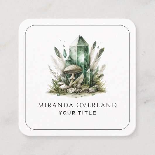 Kristallenergie-Heiler spirituell Quadratische Visitenkarte (Vorderseite)