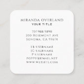 Kristallenergie-Heiler spirituell Quadratische Visitenkarte (Rückseite)