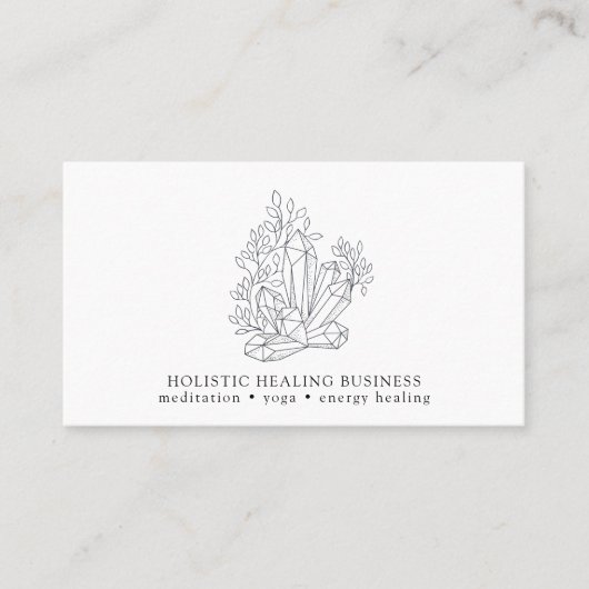 Kristallenergiesparende Wellness Visitenkarte (Vorderseite)