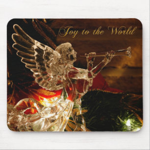 Kristallengel Weihnachtsfreude für die Welt Mousepad