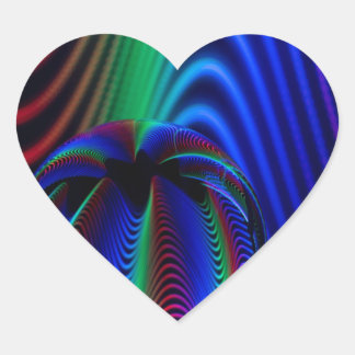Kristallfarben Herz-Aufkleber