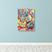 Kristallfarbene Bleistift abstrakt Zeichnend Kunst Leinwanddruck (Insitu (Holzboden))