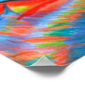 Kristallfarbene Bleistift abstrakt Zeichnend Kunst Poster (Ecke)