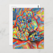 Kristallfarbene Bleistift abstrakt Zeichnend Kunst Postkarte (Vorne/Hinten)