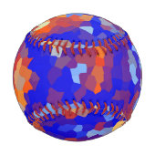 Kristallfarbenes Abstraktes Muster Baseball (Rückseite)