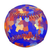 Kristallfarbenes Abstraktes Muster Baseball (Vorderseite)