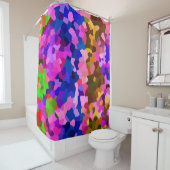 Kristallfarbenes Abstraktes Muster Duschvorhang (Beispiel)