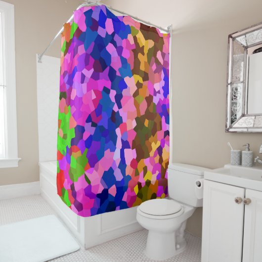 Kristallfarbenes Abstraktes Muster Duschvorhang (Beispiel)
