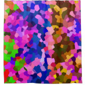 Kristallfarbenes Abstraktes Muster Duschvorhang (Vorderseite)