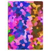 Kristallfarbenes Abstraktes Muster Klemmbrett (Rückseite)