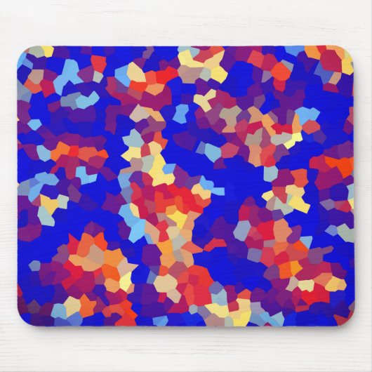 Kristallfarbenes Abstraktes Muster Mousepad (Vorne)