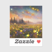 Kristallfelder und Sternenhimmel Aufkleber (Blatt)