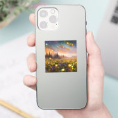 Kristallfelder und Sternenhimmel Aufkleber (Telefon)