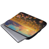 Kristallfelder und Sternenhimmel Laptopschutzhülle (Vorne Knopf)