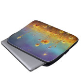 Kristallfelder und Sternenhimmel Laptopschutzhülle (Vorne Knopf)