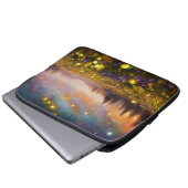 Kristallfelder und Sternenhimmel Laptopschutzhülle (Vorne Knopf)