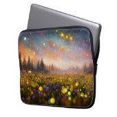 Kristallfelder und Sternenhimmel Laptopschutzhülle (Vorderseite Links)