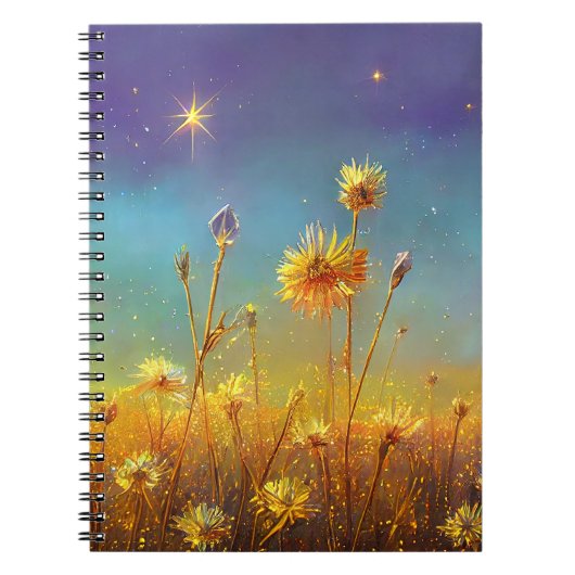 Kristallfelder und Sternenhimmel-Notebook Notizblock (Vorderseite)