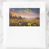 Kristallfelder und Sternenhimmel Rechteckiger Aufkleber (Tasche)