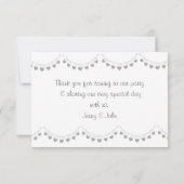 Kristallfest 15. Hochzeitstag Dankeschön Karte (Rückseite)