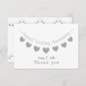 Kristallfest 15. Hochzeitstag Dankeschön Karte (Vorne/Hinten)