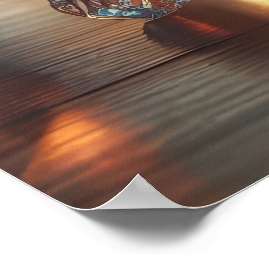 Kristallgarten im Glas Poster (Ecke)